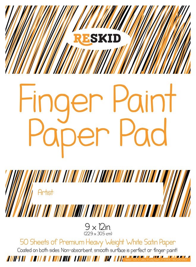 Reskid Large Finger Paint Paper Pad - 9 x 12 inches, 150 Sheets, 3-Pack - Kids Art Supplies, Fingerpaint Paper for Toddlers and Kids - Image 2